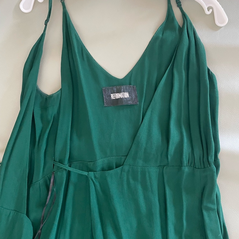 Reformation Green Midi Dress